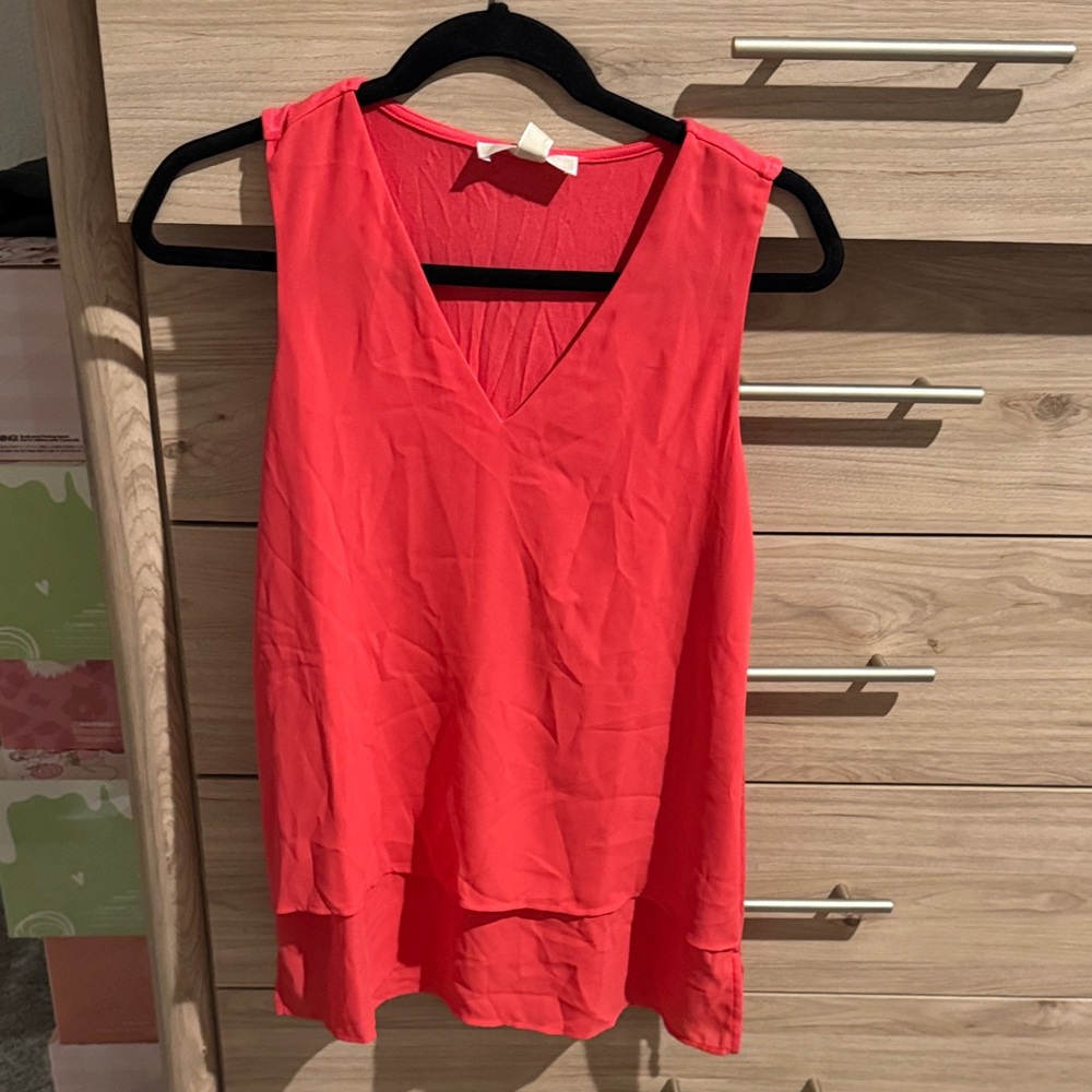 MICHAEL Michael Kors Coral Sleeveless V-Neck Blouse